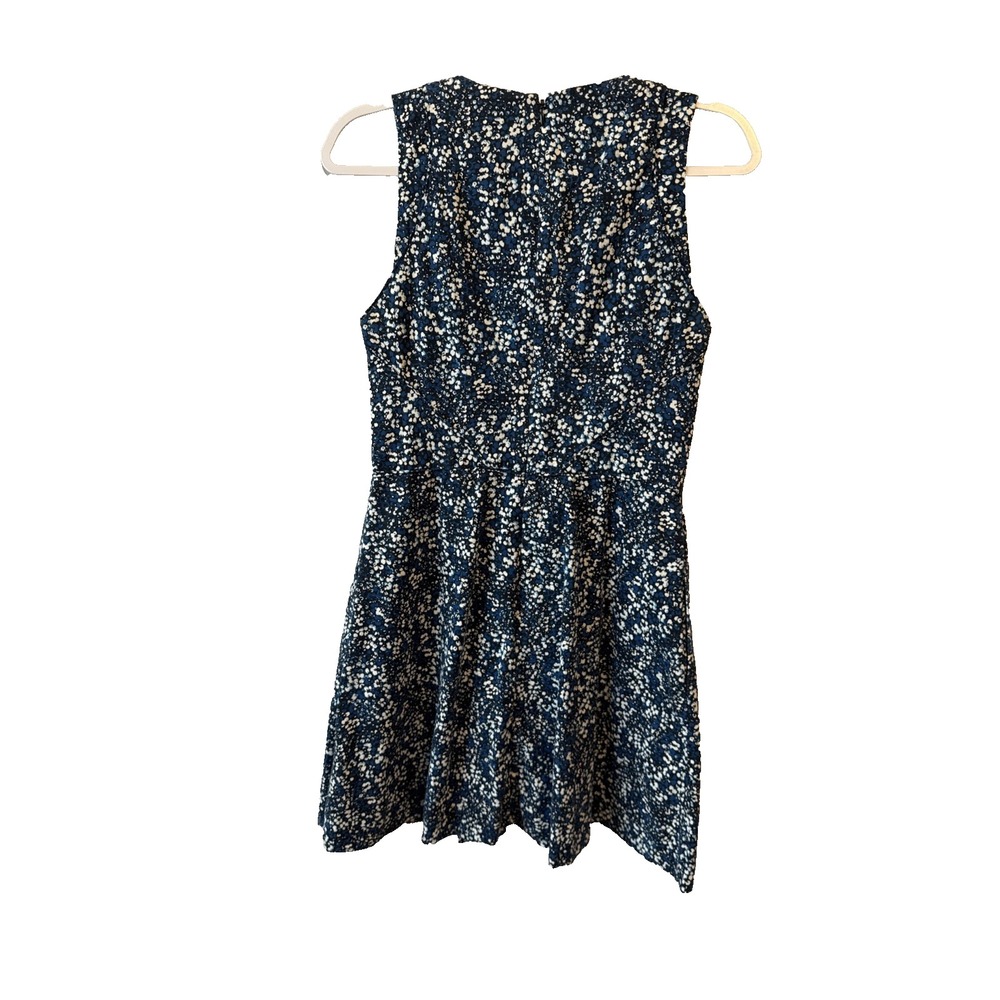 Gap Linen Cotton Fit & Flare Blue Floral Sleeveless Dress Women's 4 Cottagecore - Picture 4 of 12